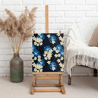 Blue Tropical Hawaii Canvas Wall Art Seamless Monstera Plumeria Hawaiian Pattern LT14 - Polynesian Pride