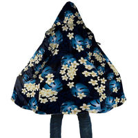 Blue Tropical Hawaii Cloak Seamless Monstera Plumeria Hawaiian Pattern - Polynesian Pride