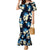 Blue Tropical Hawaii Family Matching Mermaid Dress and Hawaiian Shirt Seamless Monstera Plumeria Hawaiian Pattern - Polynesian Pride