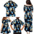 Blue Tropical Hawaii Family Matching Puletasi and Hawaiian Shirt Seamless Monstera Plumeria Hawaiian Pattern - Polynesian Pride