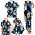 Blue Tropical Hawaii Family Matching Tank Maxi Dress and Hawaiian Shirt Seamless Monstera Plumeria Hawaiian Pattern - Polynesian Pride