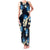 Blue Tropical Hawaii Family Matching Tank Maxi Dress and Hawaiian Shirt Seamless Monstera Plumeria Hawaiian Pattern - Polynesian Pride