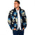 Blue Tropical Hawaii Padded Jacket Seamless Monstera Plumeria Hawaiian Pattern - Polynesian Pride