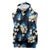 Blue Tropical Hawaii Sleeveless Hoodie Seamless Monstera Plumeria Hawaiian Pattern - Polynesian Pride