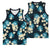 Dark Cyan Tropical Hawaii Basketball Jersey Seamless Monstera Plumeria Hawaiian Pattern - Polynesian Pride