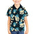 Dark Cyan Tropical Hawaii Family Matching Off Shoulder Short Dress and Hawaiian Shirt Seamless Monstera Plumeria Hawaiian Pattern - Polynesian Pride
