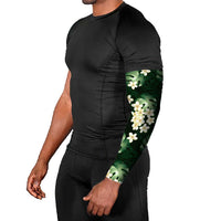 Green Tropical Hawaii Arm Sleeves Seamless Monstera Plumeria Hawaiian Pattern - Polynesian Pride