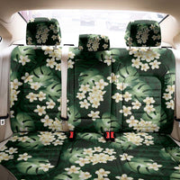 Green Tropical Hawaii Back Car Seat Cover Seamless Monstera Plumeria Hawaiian Pattern - Polynesian Pride