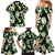 Green Tropical Hawaii Family Matching Mermaid Dress and Hawaiian Shirt Seamless Monstera Plumeria Hawaiian Pattern - Polynesian Pride