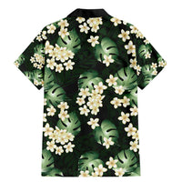 Green Tropical Hawaii Family Matching Mermaid Dress and Hawaiian Shirt Seamless Monstera Plumeria Hawaiian Pattern - Polynesian Pride