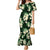 Green Tropical Hawaii Family Matching Mermaid Dress and Hawaiian Shirt Seamless Monstera Plumeria Hawaiian Pattern - Polynesian Pride