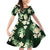 Green Tropical Hawaii Family Matching Off Shoulder Short Dress and Hawaiian Shirt Seamless Monstera Plumeria Hawaiian Pattern - Polynesian Pride