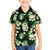 Green Tropical Hawaii Family Matching Off Shoulder Short Dress and Hawaiian Shirt Seamless Monstera Plumeria Hawaiian Pattern - Polynesian Pride