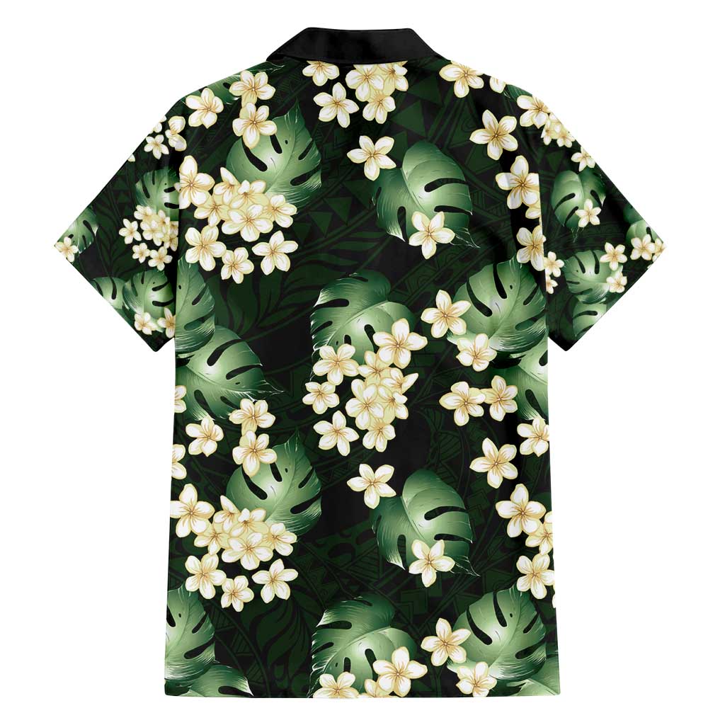 Green Tropical Hawaii Family Matching Puletasi and Hawaiian Shirt Seamless Monstera Plumeria Hawaiian Pattern - Polynesian Pride