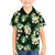 Green Tropical Hawaii Family Matching Short Sleeve Bodycon Dress and Hawaiian Shirt Seamless Monstera Plumeria Hawaiian Pattern - Polynesian Pride