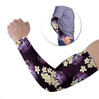 Purple Tropical Hawaii Arm Sleeves Seamless Monstera Plumeria Hawaiian Pattern - Polynesian Pride