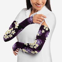 Purple Tropical Hawaii Arm Sleeves Seamless Monstera Plumeria Hawaiian Pattern - Polynesian Pride