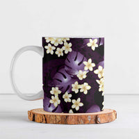 Purple Tropical Hawaii Ceramic Mug Seamless Monstera Plumeria Hawaiian Pattern LT14 Purple - Polynesian Pride