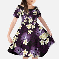 Purple Tropical Hawaii Family Matching Mermaid Dress and Hawaiian Shirt Seamless Monstera Plumeria Hawaiian Pattern - Polynesian Pride