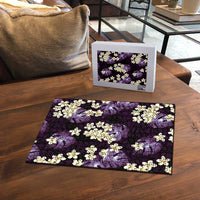 Purple Tropical Hawaii Puzzle Seamless Monstera Plumeria Hawaiian Pattern LT14 - Polynesian Pride