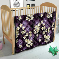 Purple Tropical Hawaii Quilt Seamless Monstera Plumeria Hawaiian Pattern - Polynesian Pride