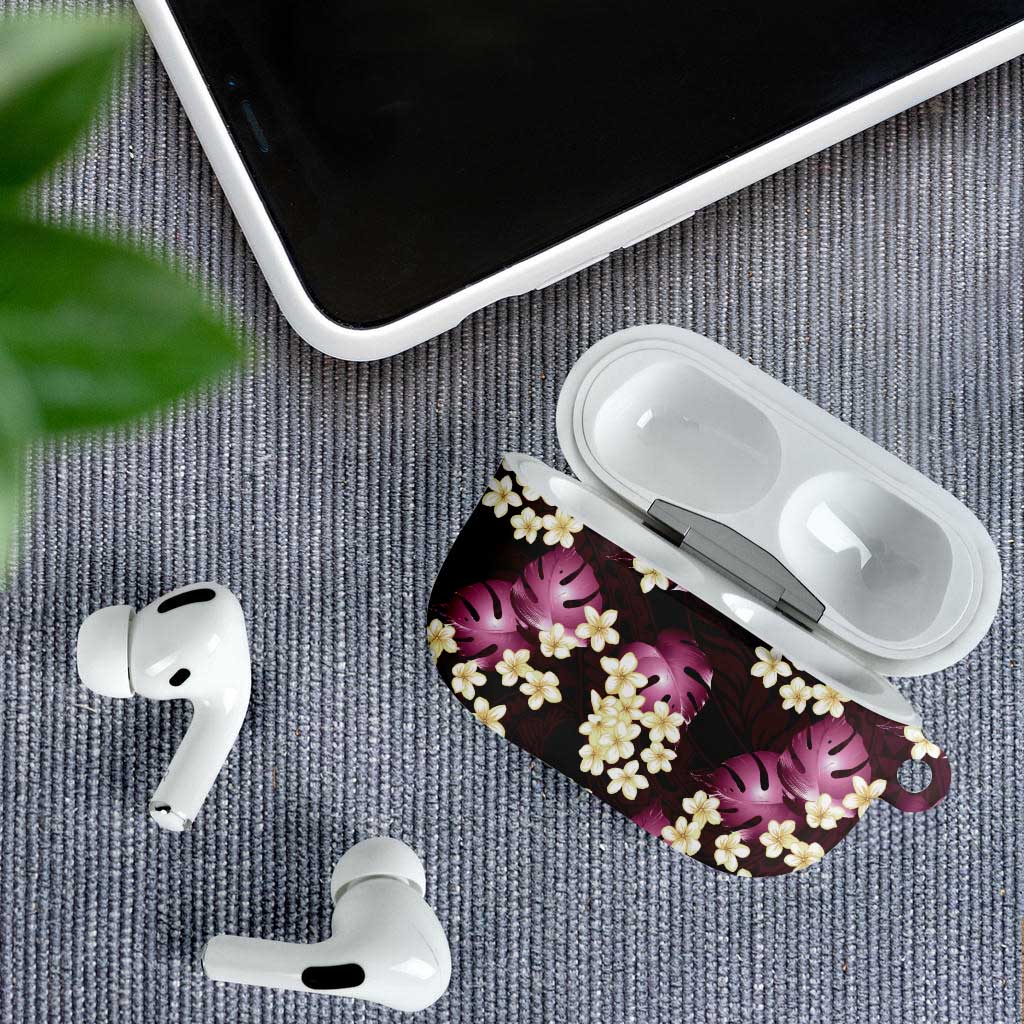 Pink Tropical Hawaii AirPods Case Seamless Monstera Plumeria Hawaiian Pattern LT14 - Polynesian Pride