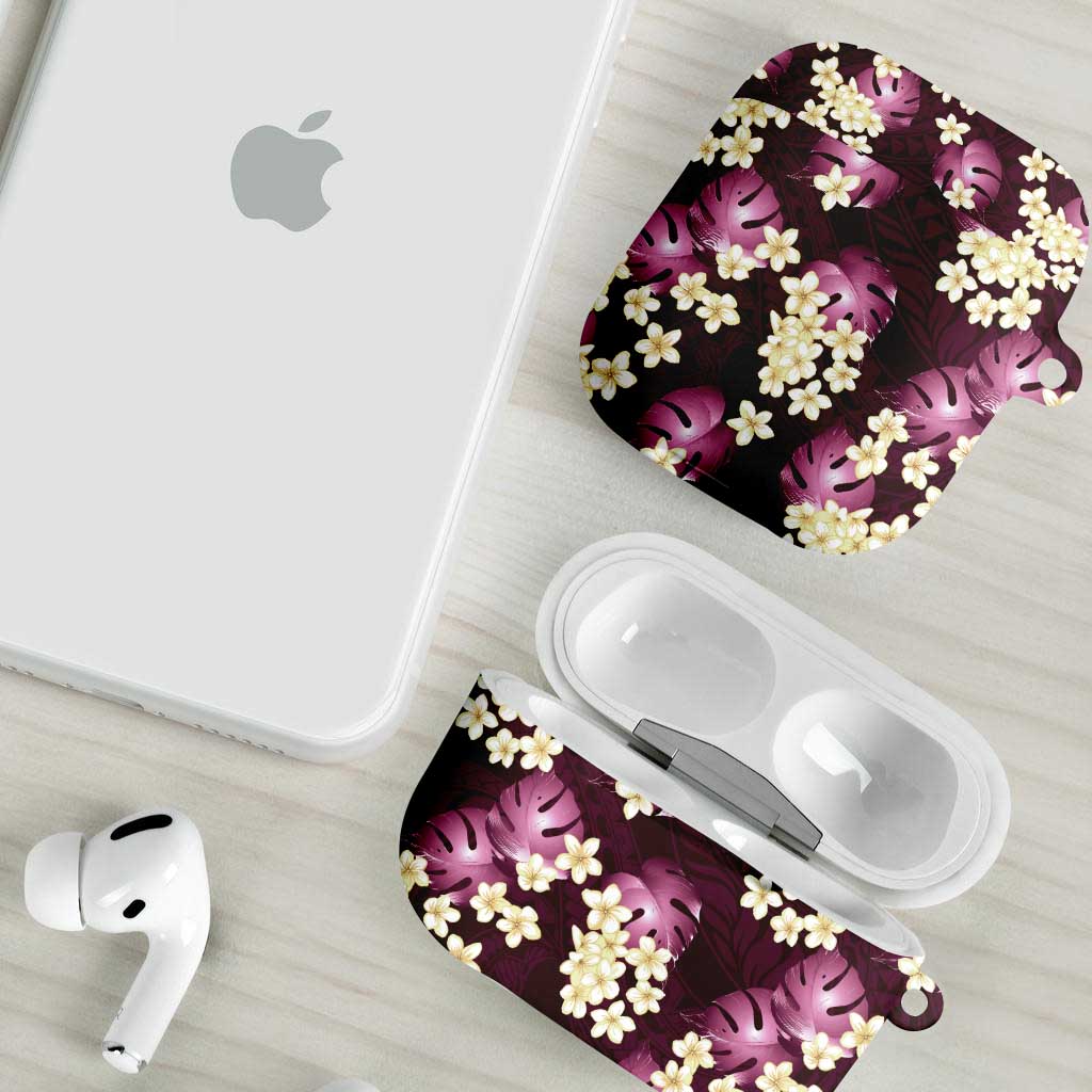 Pink Tropical Hawaii AirPods Case Seamless Monstera Plumeria Hawaiian Pattern LT14 - Polynesian Pride