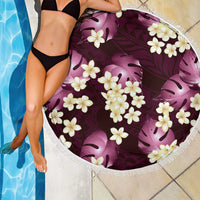 Pink Tropical Hawaii Beach Blanket Seamless Monstera Plumeria Hawaiian Pattern LT14 - Polynesian Pride