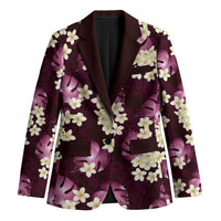Pink Tropical Hawaii Blazer Seamless Monstera Plumeria Hawaiian Pattern LT14 Unisex Pink - Polynesian Pride