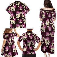 Pink Tropical Hawaii Family Matching Puletasi and Hawaiian Shirt Seamless Monstera Plumeria Hawaiian Pattern - Polynesian Pride