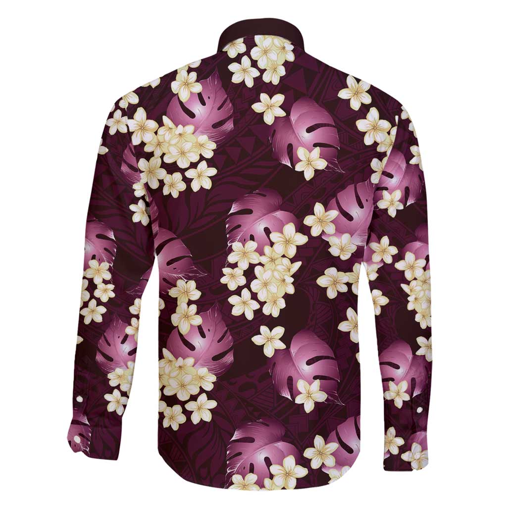 Pink Tropical Hawaii Family Matching Puletasi and Hawaiian Shirt Seamless Monstera Plumeria Hawaiian Pattern - Polynesian Pride