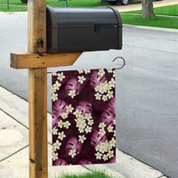 Pink Tropical Hawaii Garden Flag Seamless Monstera Plumeria Hawaiian Pattern - Polynesian Pride