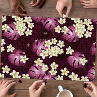 Pink Tropical Hawaii Puzzle Seamless Monstera Plumeria Hawaiian Pattern LT14 - Polynesian Pride