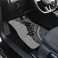 Black Gray Polynesia Tropical Flowers Car Mats LT14 - Polynesian Pride