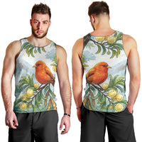 Aloha Hawaii Akepa Koa Tree Watercolor Men Tank Top LT14 - Polynesian Pride