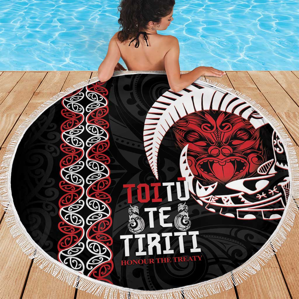 Aotearoa Toitu Te Tiriti Beach Blanket Honour The Treaty Maori Haka LT14 - Polynesian Pride