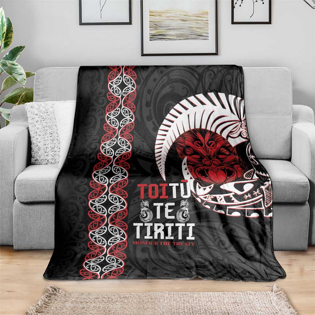 Aotearoa Toitu Te Tiriti Blanket Honour The Treaty Maori Haka LT14 - Polynesian Pride