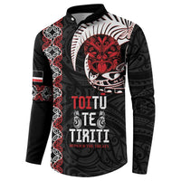 Aotearoa Toitu Te Tiriti Button Sweatshirt Honour The Treaty Maori Haka