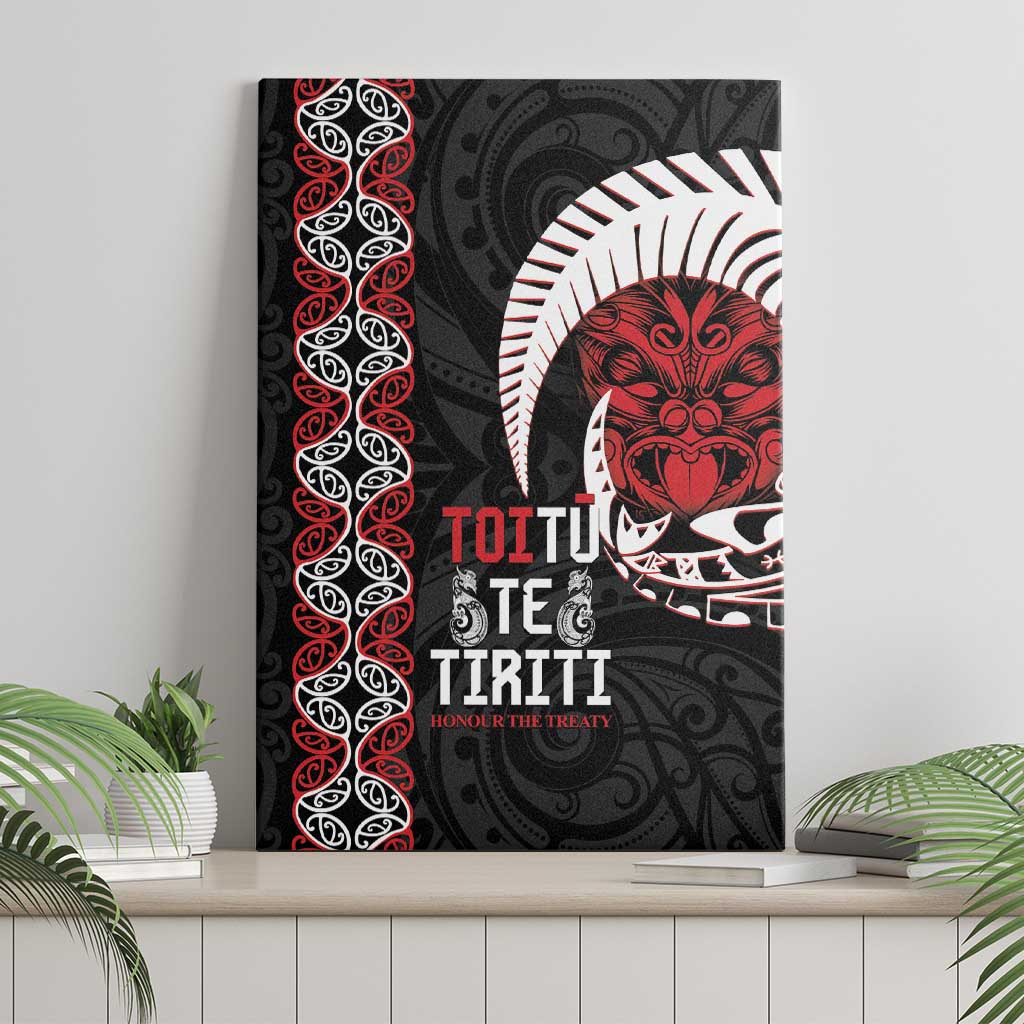 Aotearoa Toitu Te Tiriti Canvas Wall Art Honour The Treaty Maori Haka LT14 - Polynesian Pride