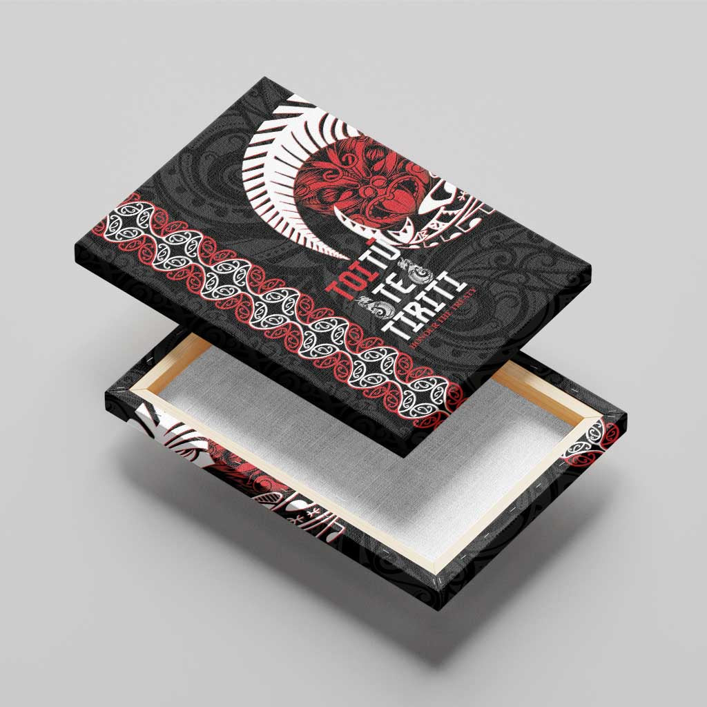 Aotearoa Toitu Te Tiriti Canvas Wall Art Honour The Treaty Maori Haka LT14 - Polynesian Pride