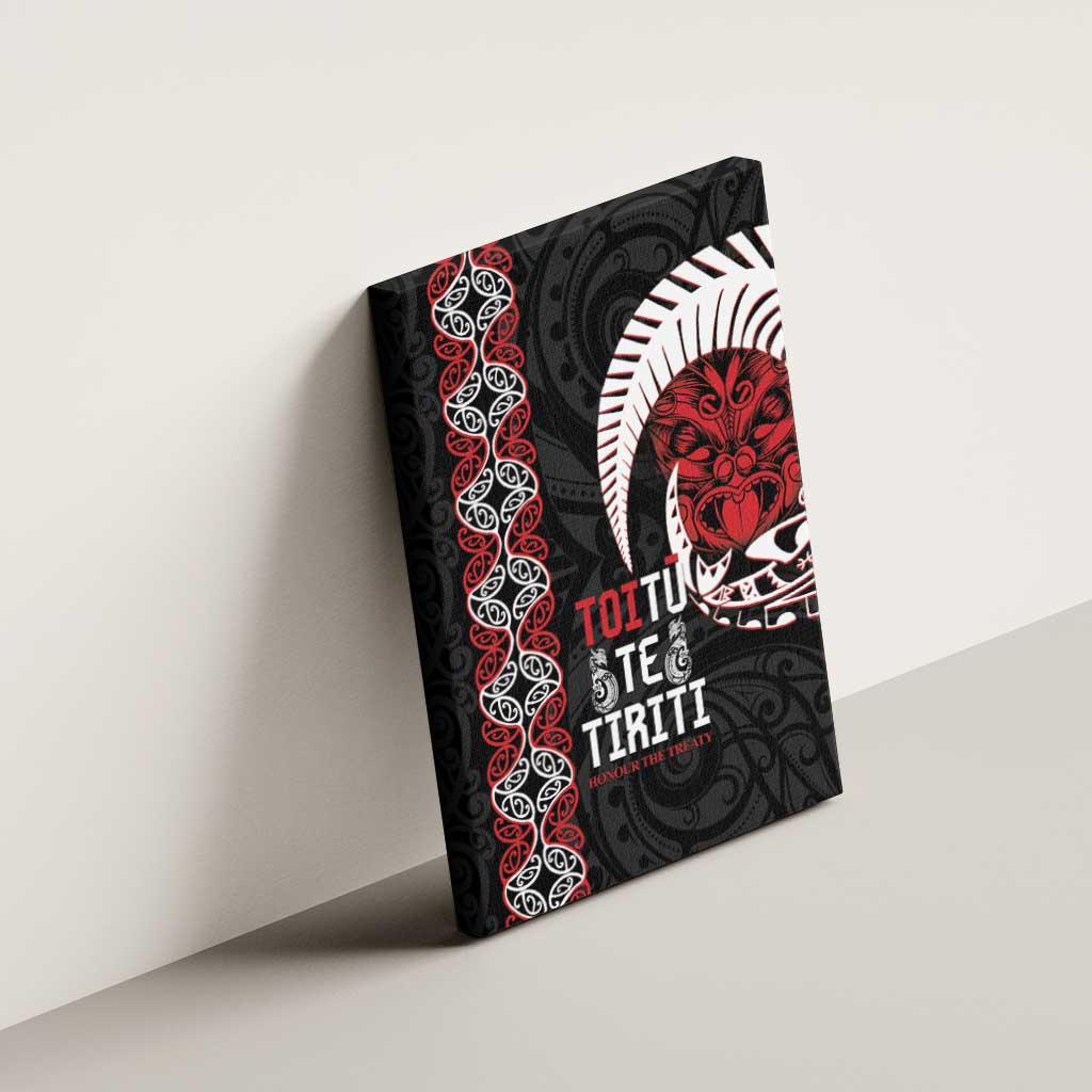 Aotearoa Toitu Te Tiriti Canvas Wall Art Honour The Treaty Maori Haka LT14 - Polynesian Pride