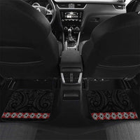 Aotearoa Toitu Te Tiriti Car Mats Honour The Treaty Maori Haka LT14 Set 2pcs - Back Black - Polynesian Pride