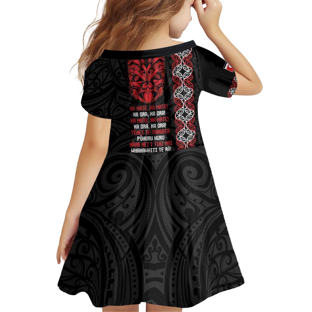 Aotearoa Toitu Te Tiriti Family Matching Off Shoulder Short Dress and Hawaiian Shirt Honour The Treaty Maori Haka