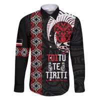 Aotearoa Toitu Te Tiriti Family Matching Off Shoulder Short Dress and Hawaiian Shirt Honour The Treaty Maori Haka