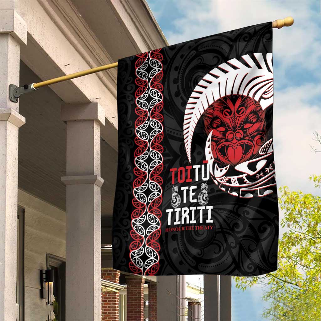 Aotearoa Toitu Te Tiriti Garden Flag Honour The Treaty Maori Haka