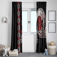 Aotearoa Toitu Te Tiriti Window Curtain Honour The Treaty Maori Haka LT14 - Polynesian Pride