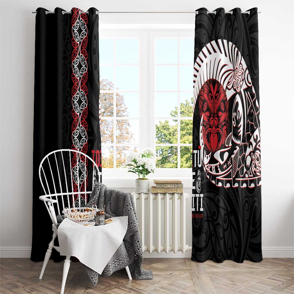 Aotearoa Toitu Te Tiriti Window Curtain Honour The Treaty Maori Haka LT14 - Polynesian Pride