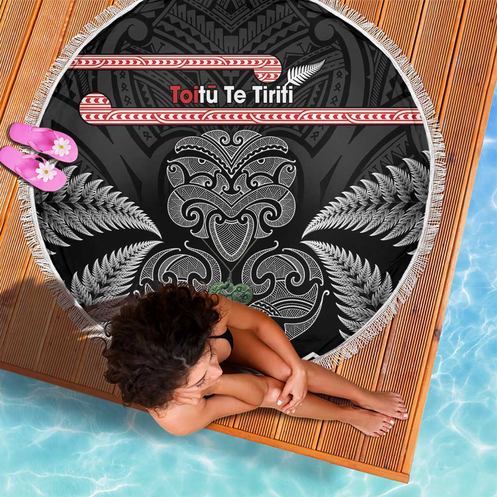Aotearoa Toitu Te Tiriti Beach Blanket Stand Together! Stand Stronger! - NZ Tiki LT14 - Polynesian Pride