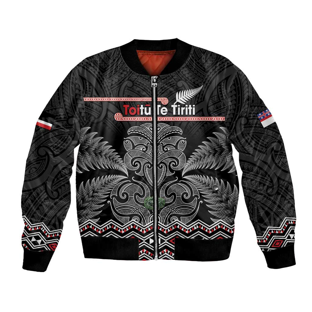 Aotearoa Toitu Te Tiriti Bomber Jacket Stand Together! Stand Stronger! - NZ Tiki