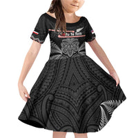 Aotearoa Toitu Te Tiriti Family Matching Off Shoulder Short Dress and Hawaiian Shirt Stand Together! Stand Stronger! - NZ Tiki